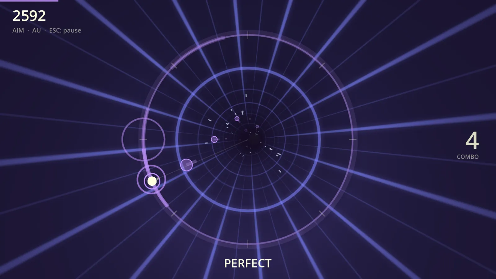 Ringwave in Aim mode: the cursor follows the notes around the ring